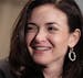 FILE - In this Thursday, April 7, 2011, file photo, Sheryl Sandberg, Facebook's chief operating officer, speaks at a luncheon for the American Society