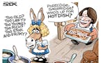 Sack cartoon: Goldilocks' dilemma