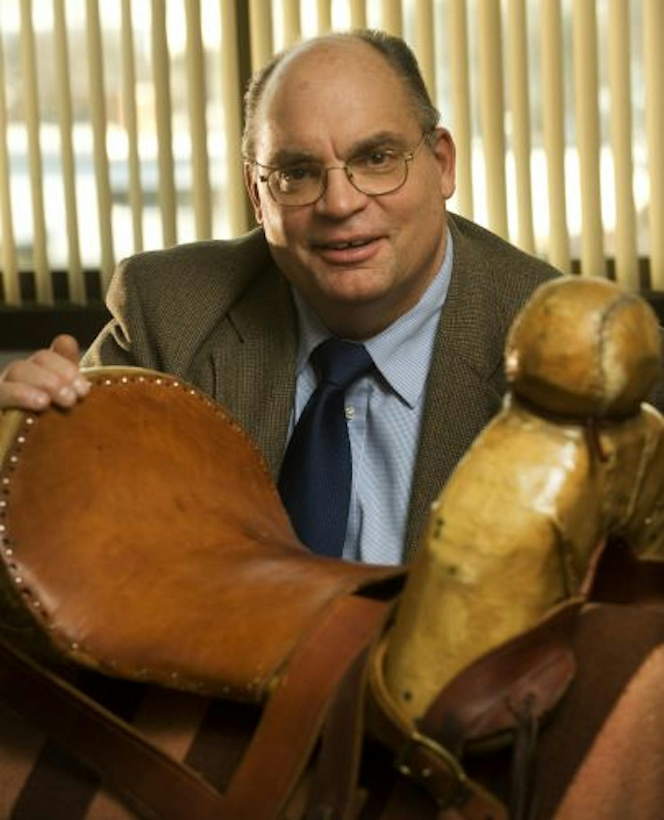 Jon Olson is a mountain man. He makes his buckskin clothes,rides a mule, built a teepee. He's also Anoka County's division manager of public services.