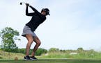 Rookie golfer Elizabeth Szokol teed off on the 16th hole during a practice round Wednesday. ] ANTHONY SOUFFLE &#x2022; anthony.souffle@startribune.com