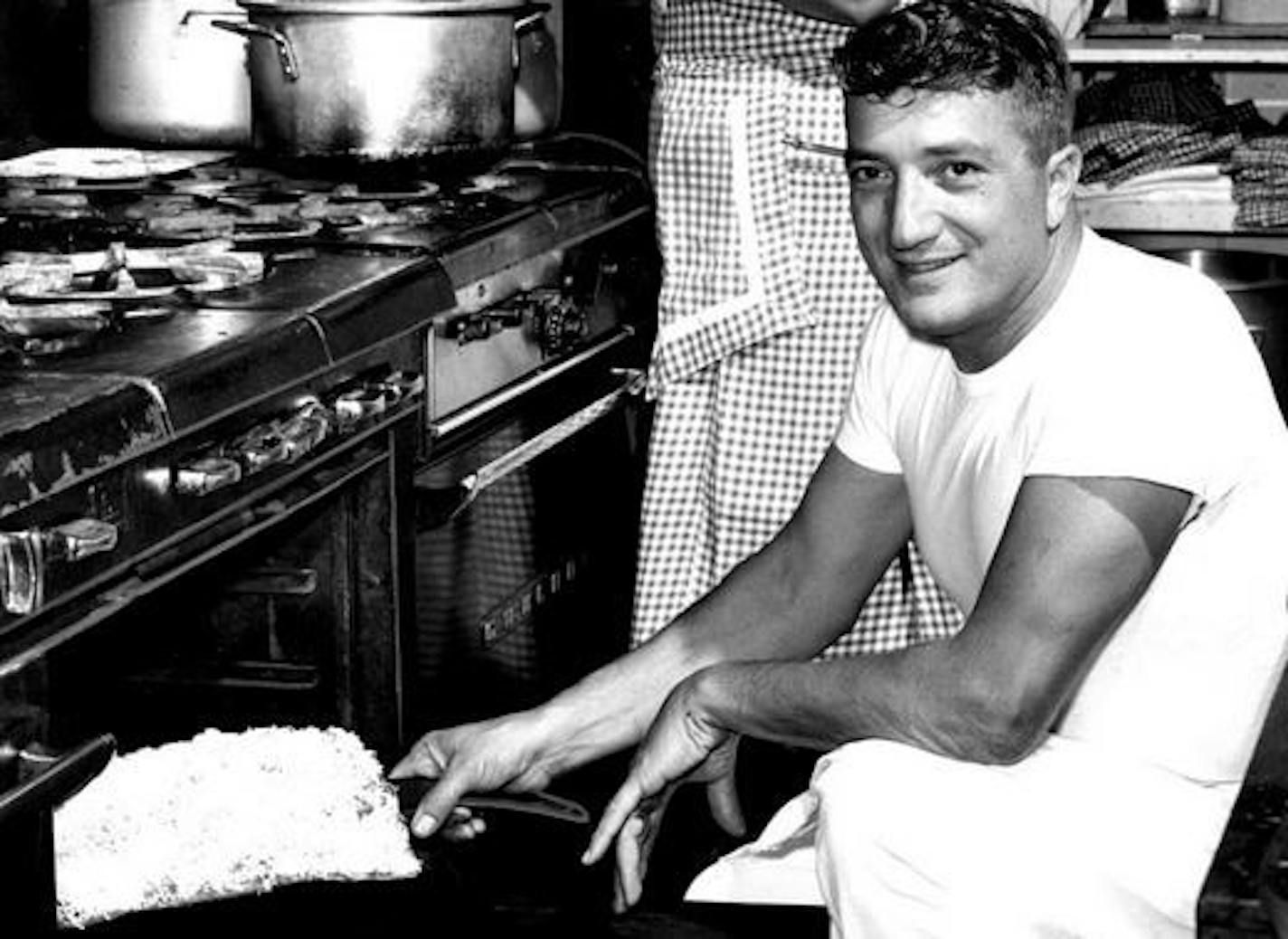 Frank Vescio in 1960 at his family restaurant in Dinkytown.