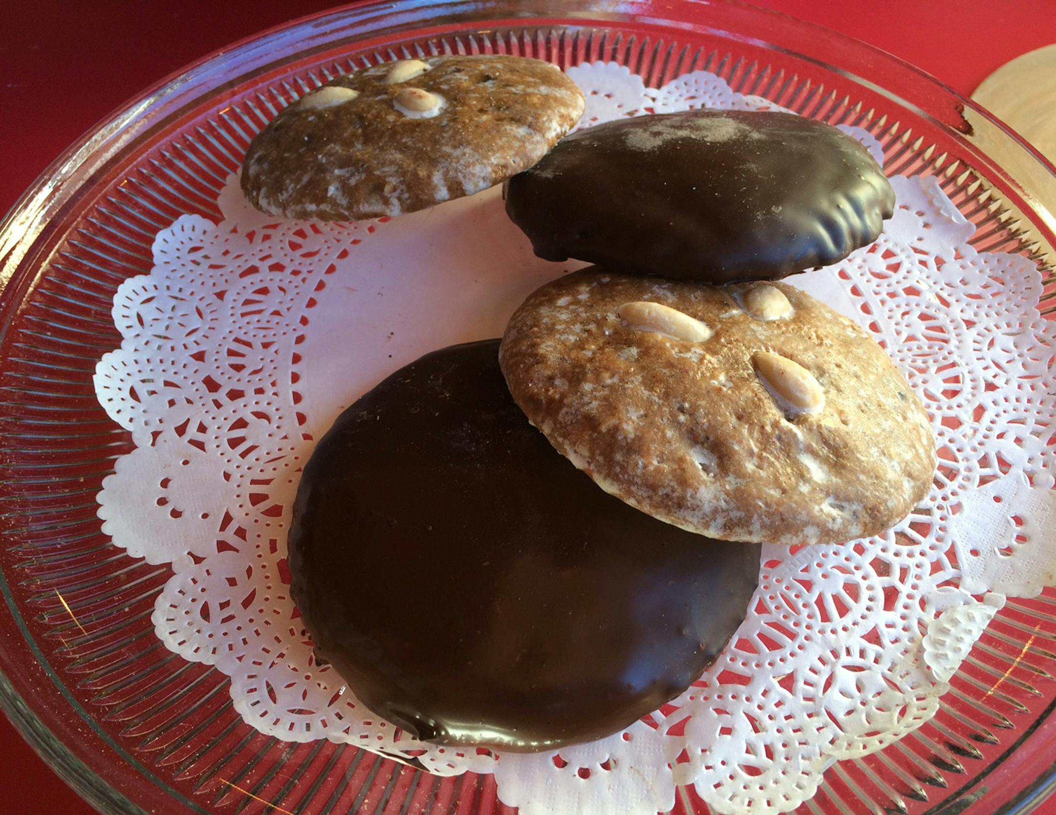 Lebkuchen, and lebkuchen dipped in chocolate