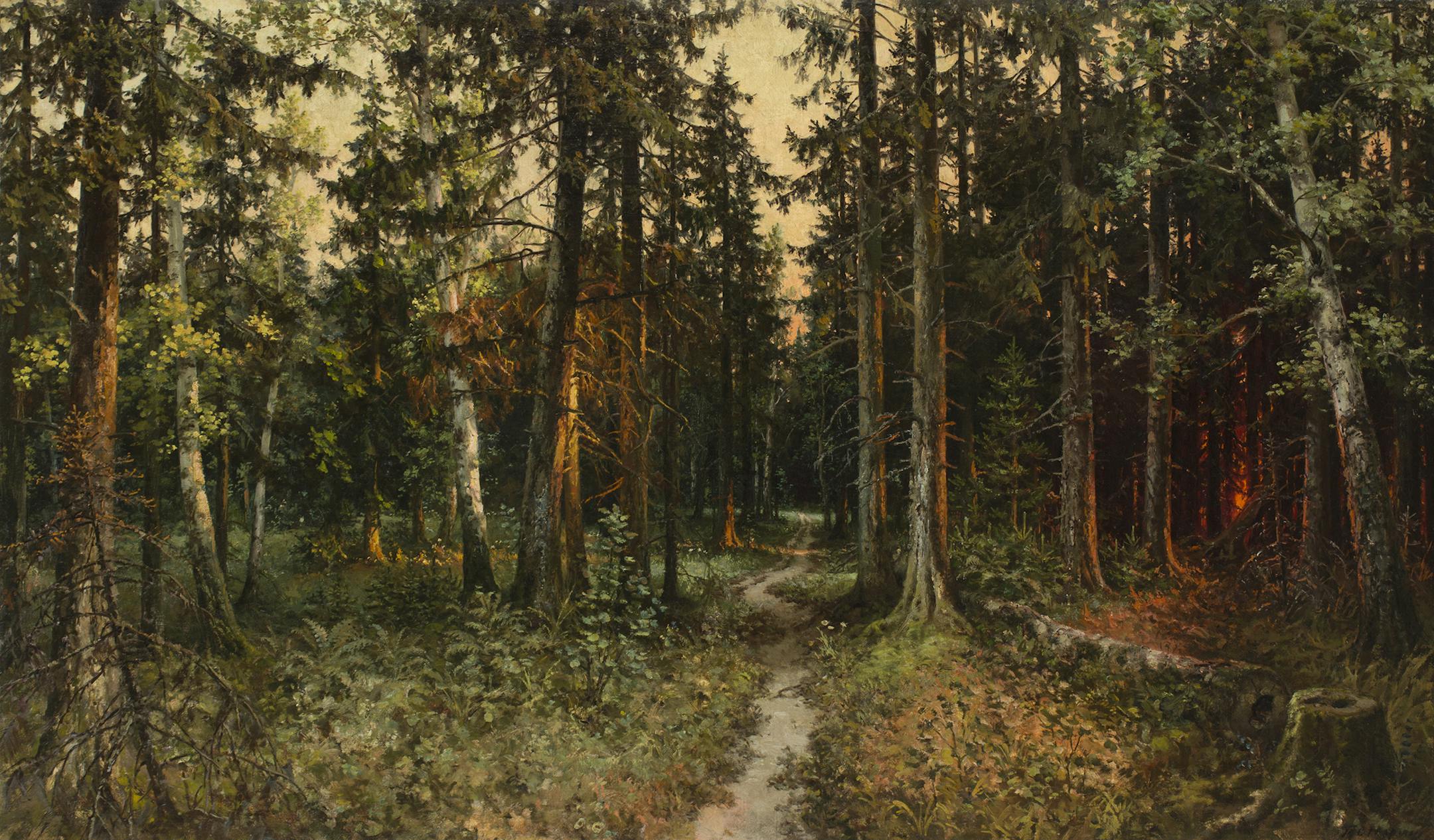 &#x201a;&#xc4;&#xfa;Forest&#x201a;&#xc4;&#xf9; by Vladmir Pamfilov. Image provided by The Museum of Russian Art.