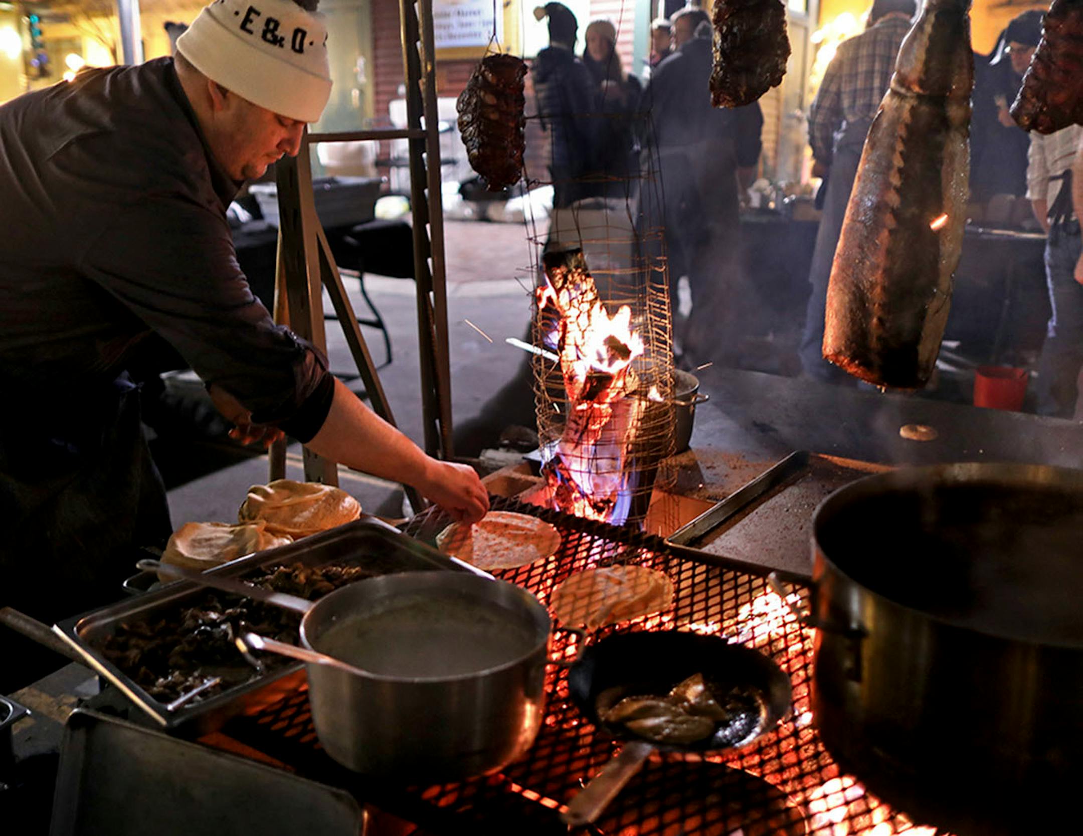 The Great Northern: Saint Paul Chef's Experience is just one of the Eric Dayton inspired winter experiences aimed at embracing the cold and celebrating the spirit of winter here in Minnesota. Chef Thomas Boemer, cooked up a French Canadian-inspired, outdoor winter feast!