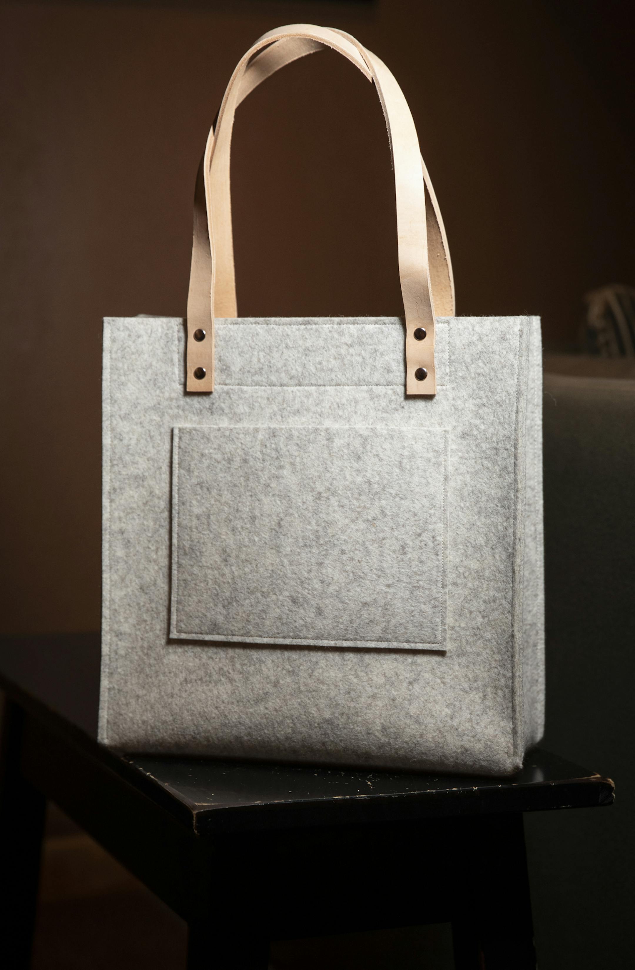 LES Bags felt tote photographed in Robbinsdale, Minn., on Thursday, October 10, 2018. ] RENEE JONES SCHNEIDER • renee.jones@startribune.com