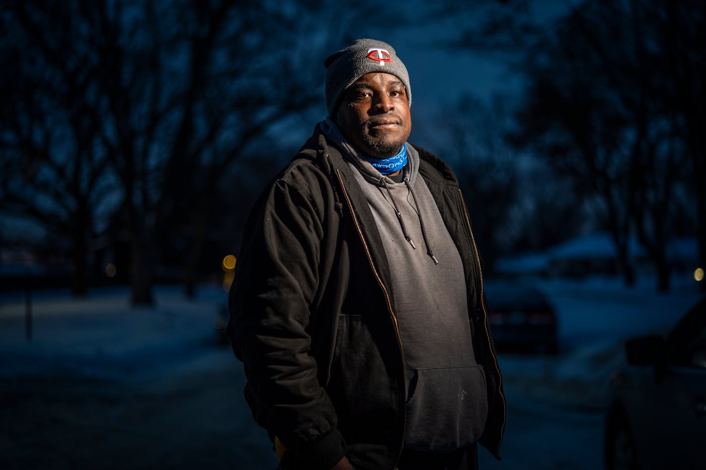 Vincent Williams helped detain a suspect accused of assaulting a state trooper Sunday evening in Brooklyn Center. ] LEILA NAVIDI • leila.navidi@startribune.com