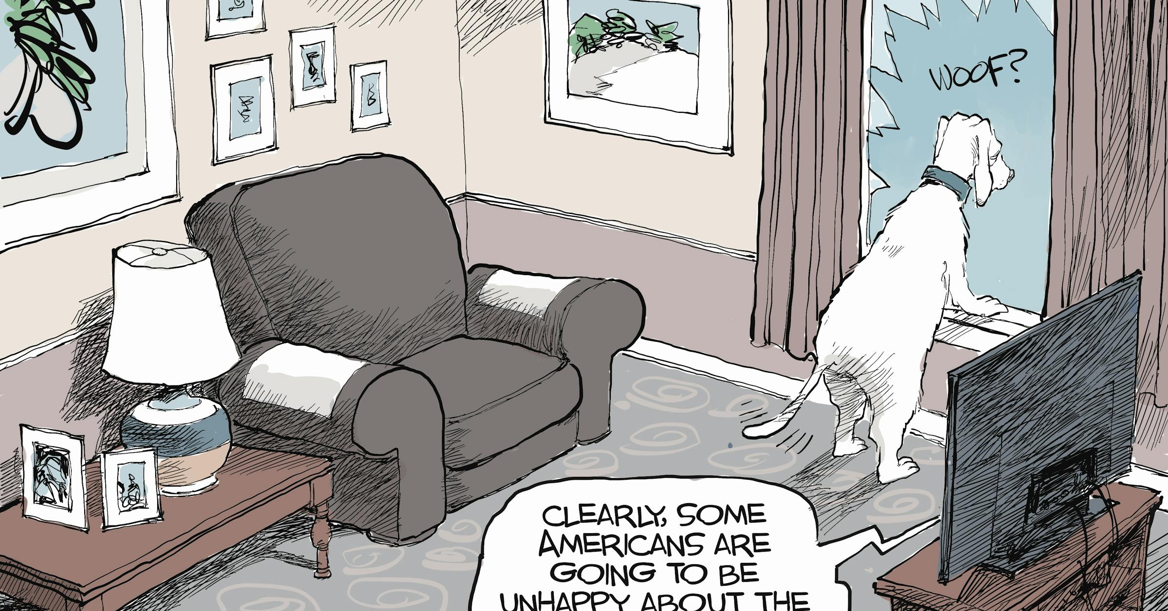 Editorial cartoon: Rivers on the results