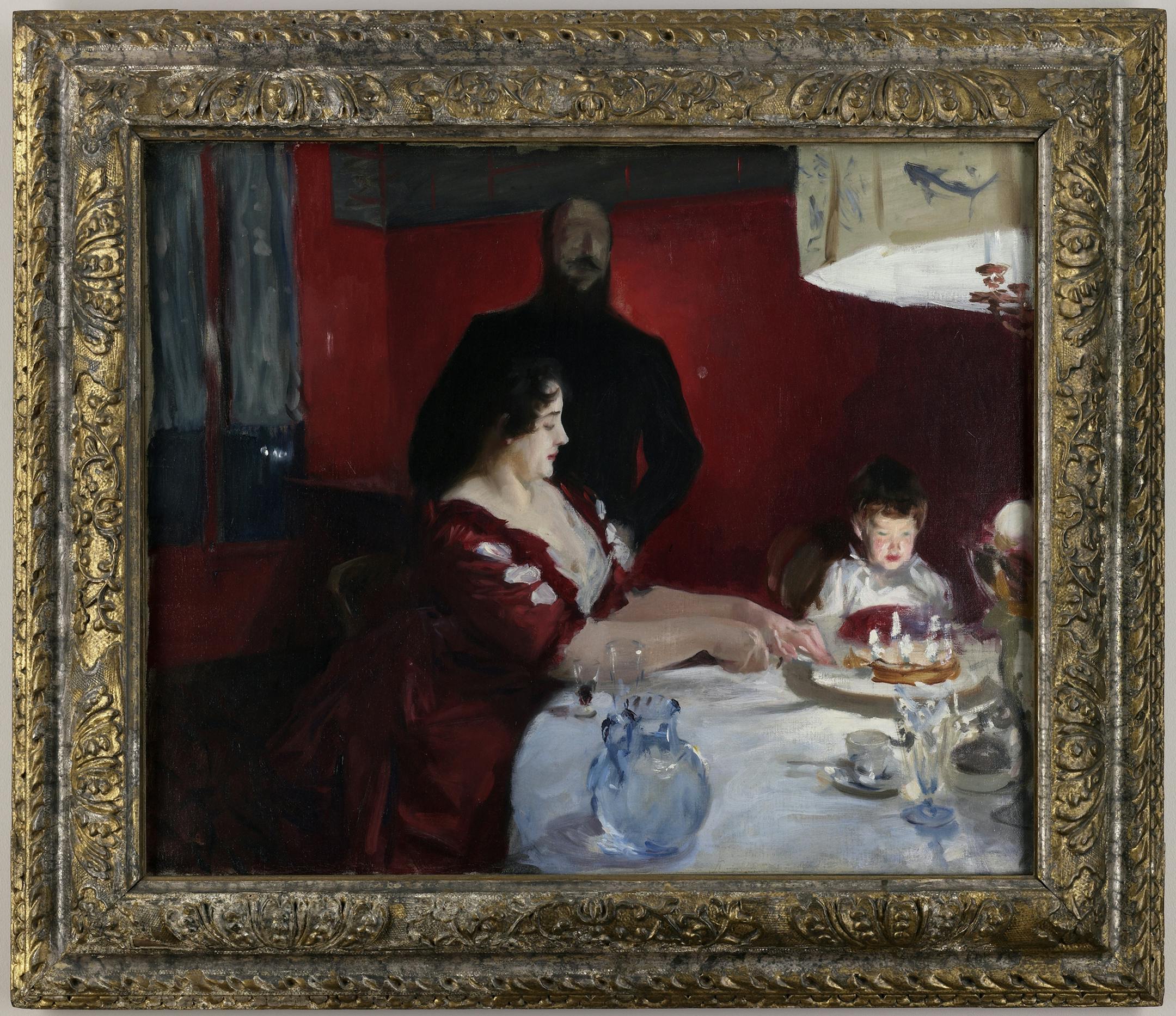 Provided by Minneapolis Institute of Arts The Birthday Party 1887 John Singer Sargent Oil on canvas 24 x 29 x 3/4 in. (60.96 x 73.66 x 1.91 cm) (canvas) 23 1/2 x 28 1/2 in. (59.69 x 72.39 cm) (sight) 32 x 37 x 2 3/4 in. (81.28 x 93.98 x 6.99 cm) (outer frame) 37 5/8 in. (95.57 cm) (diagonal) The Ethel Morrison Van Derlip Fund and the John R. Van Derlip Fund 62.84