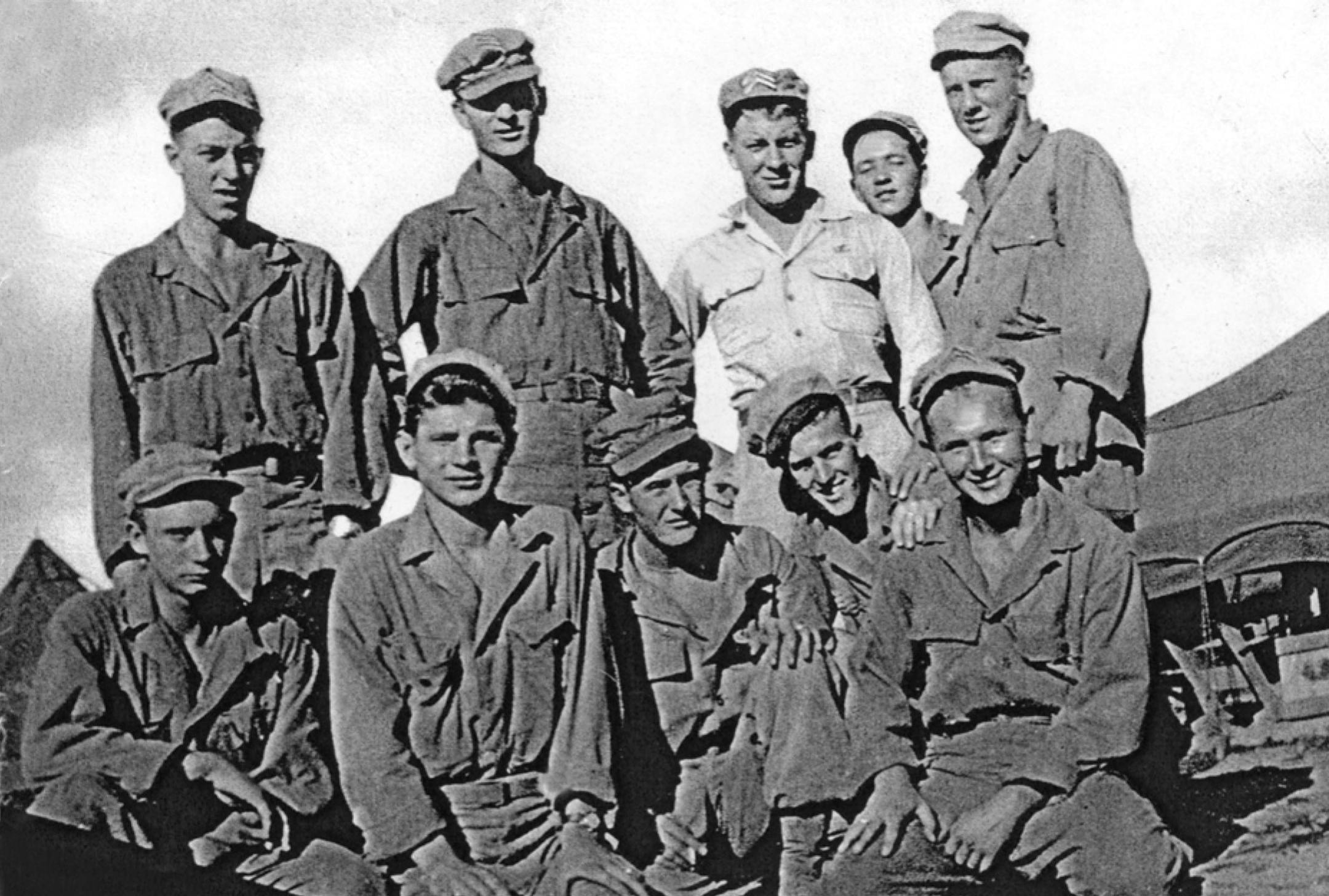 Carl Platou with his squad while in New Guinea in 1943 (Platou on the far right in the first row). Platou became one of the most influential people in Minnesota medicine during his 40 years at the helm of Fairview Health Systems. ] JIM GEHRZïjgehrz@startribune.com (JIM GEHRZ/STAR TRIBUNE) / December 24, 2012 / 2:00 PM Minneapolis, MN BACKGROUND INFORMATION: Additional pix for Northern Lights project. Credits for photos are courtesy of family unless otherwise noted. ORG XMIT: MIN121228124454