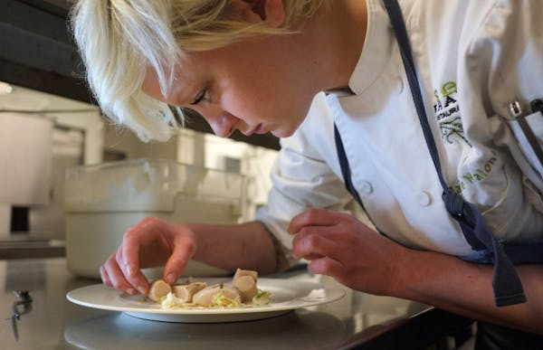 Jamie Malone plates a new idea for the Sea Change menu. Jamie Malone of Sea Change, one of the few female chefs in the twin cities running one of the 