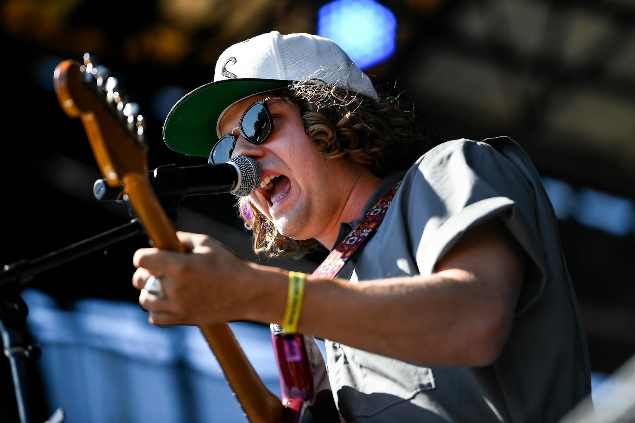 Kevin Morby performed on the Lake Eaux Lune stage. ] AARON LAVINSKY ï aaron.lavinsky@startribune.com Day two of the Eaux Claires Music & Art Festival was held Saturday, July 7, 2018 at Foster Farms in Eau Claire, Wisc.