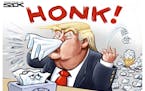 Sack cartoon: Trump's management style