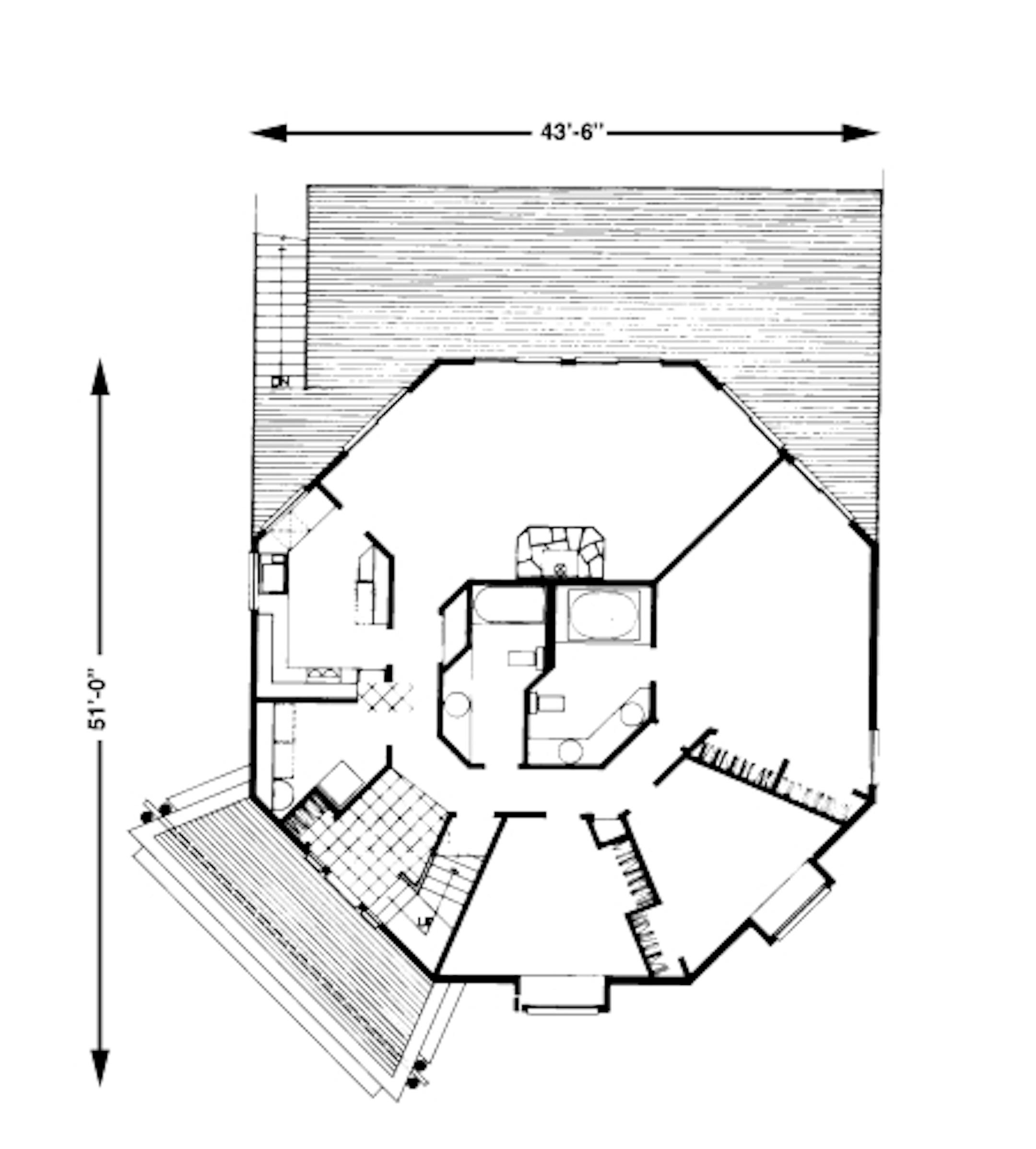 Main floor for floorplan P 532 3D
