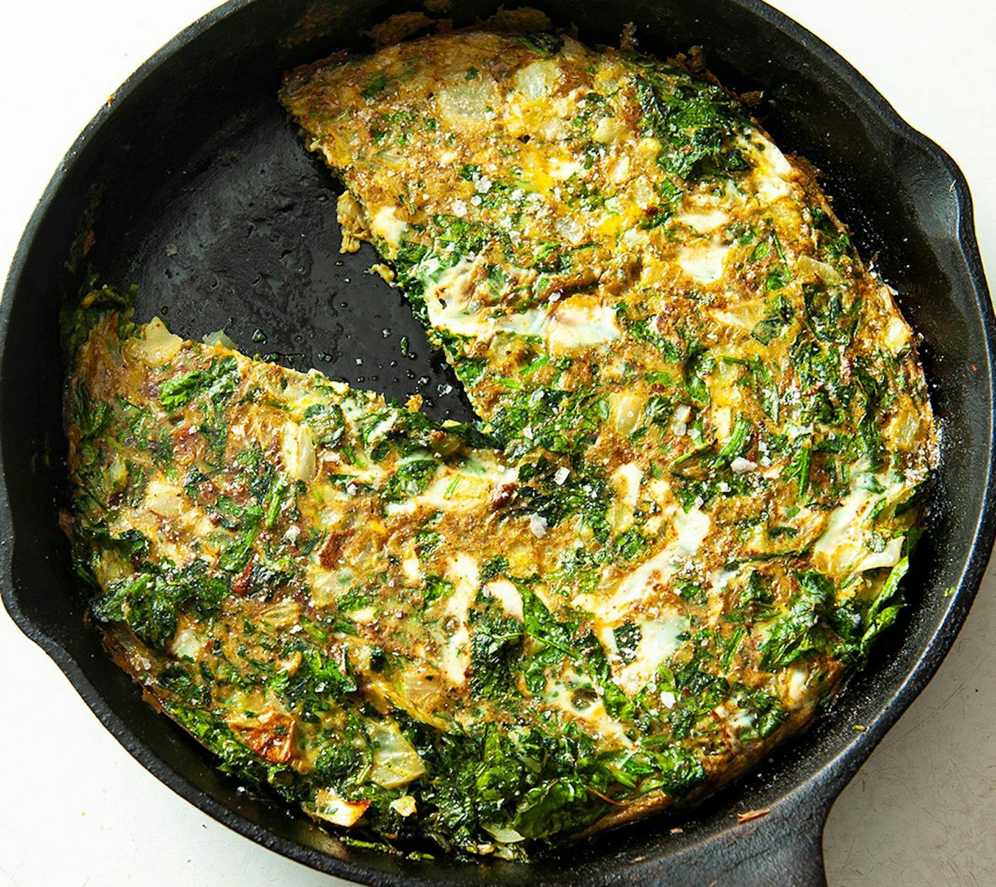 Frittata with greens and Persian spices