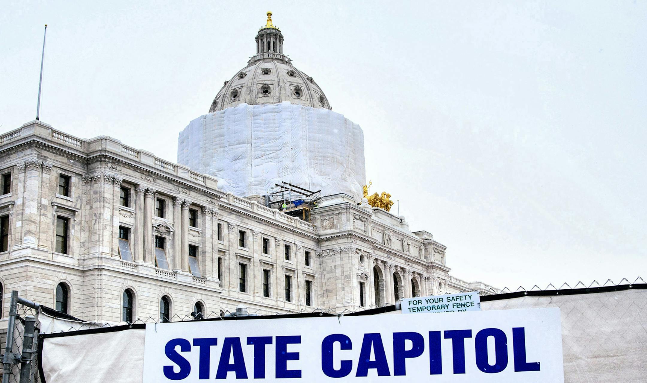 The Capitol is still officially closed to the public. ] GLEN STUBBE * gstubbe@startribune.com Thursday, March 3, 2016 With less than a week left before the beginning of the session, Tour of ongoing renovation work at the Minnesota State Capitol and at the House chamber currently being prepared for the legislative session. ORG XMIT: MIN1603031135463892 ORG XMIT: MIN1603091038238260 ORG XMIT: MIN1605201802370086
