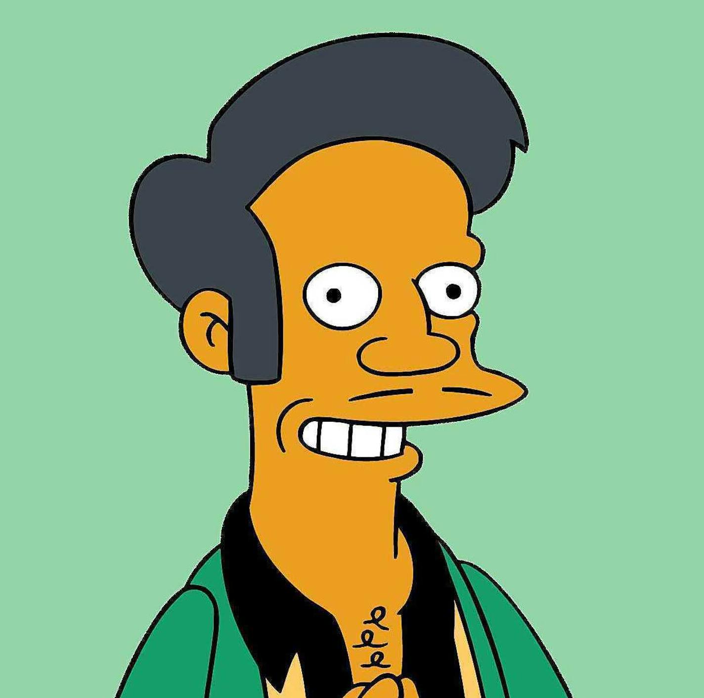 This image released by Fox shows the Apu from the animated series "The Simpsons." The character is the subject of a documentary called &#xec;The Problem With Apu,&#xee; airing on truTV on Nov. 19. (Fox via AP)