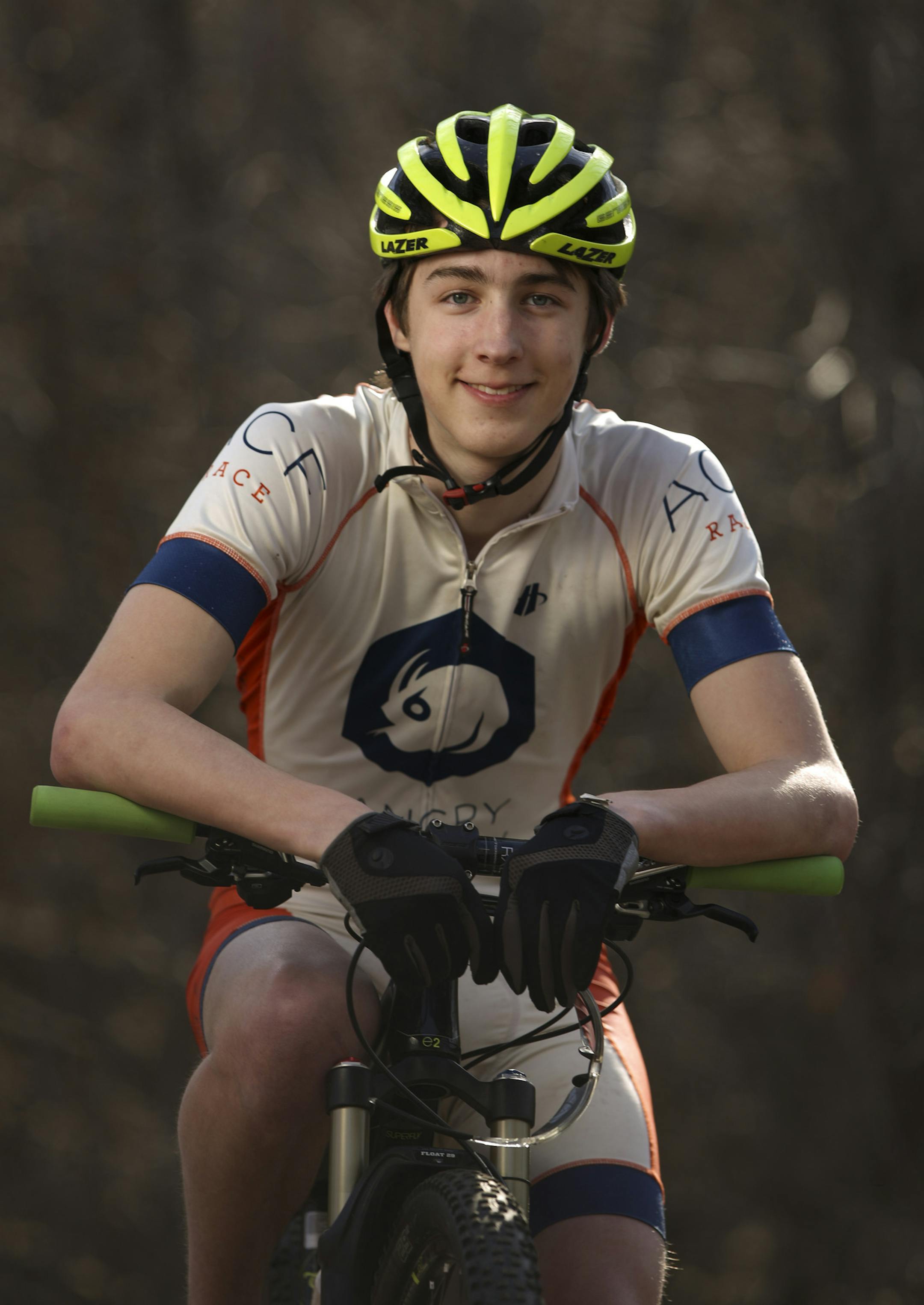 Max Ellingson with his mountain bike in the wilds of Bredesen Park in Edina Thursday afternoon. ] JEFF WHEELER ‚Ä¢ jeff.wheeler@startribune.com Max Ellingson's passion for mountain biking isn't limited by his cerebral palsy. The Edina High School junior compete's on his school's mountain bike team and rides competitively all summer as well. Thursday afternoon, April 10, 2014 he did some intervals at Bredesen Park in Edina so he could be photographed in the saddle.