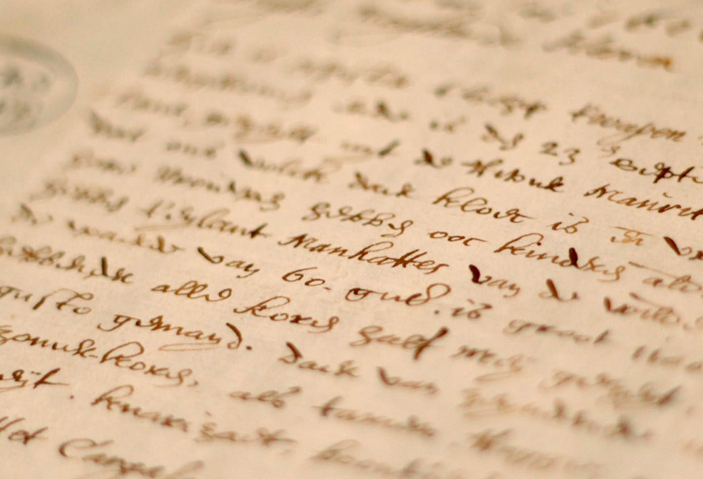 A partial translation of the Schaghen Letter, the earliest document of the so-called purchase of Manhattan from the Lenape, reads, "They have purchased the Island of Manhattes from the Indians for the value of 60 guilders; it is 11,000 morgens in size about 22,000 acres."