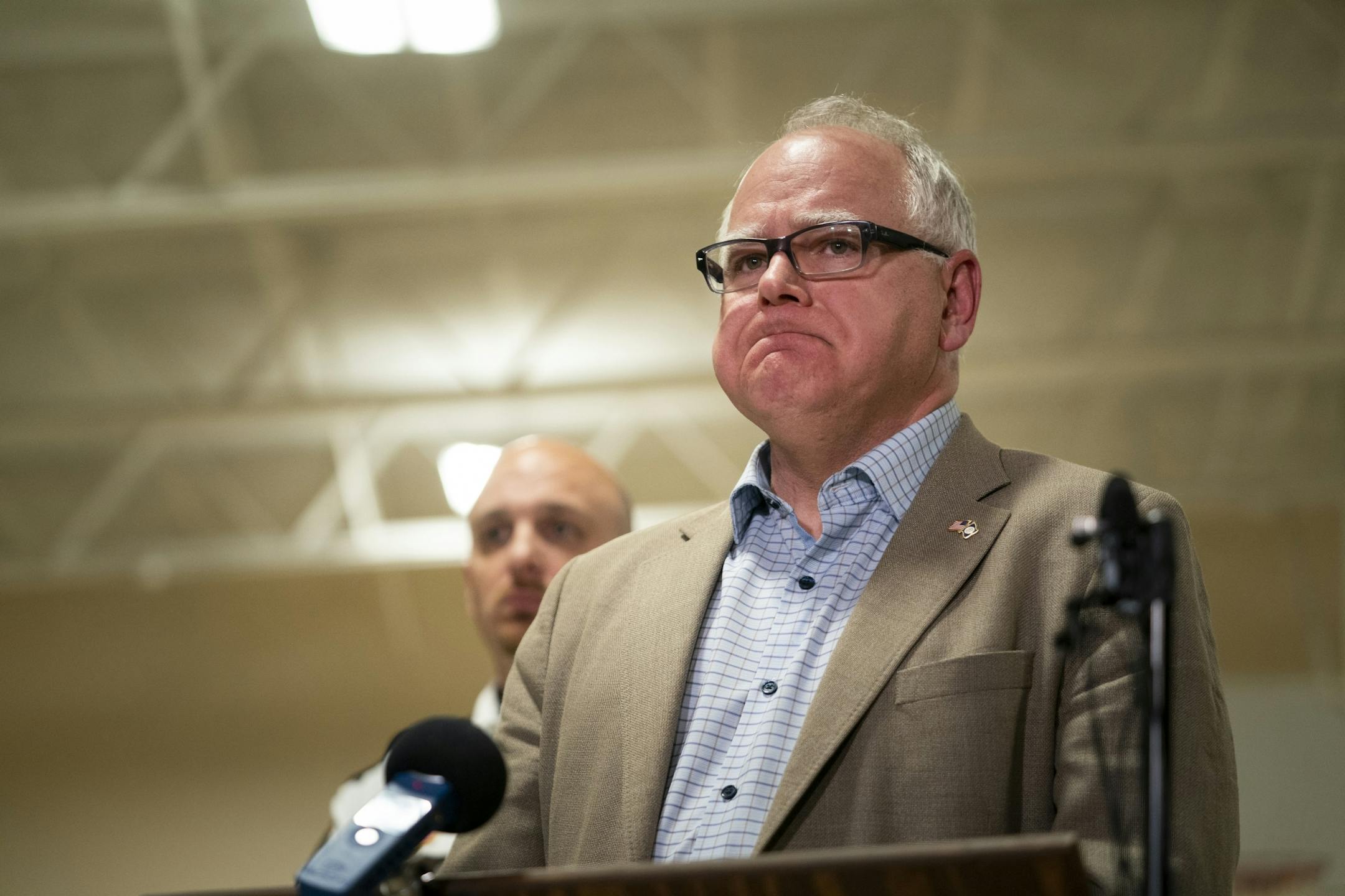 Gov. Tim Walz announced the death of three National Guard members who were aboard a Black Hawk helicopter that crashed near Marty, Minn., Thursday.