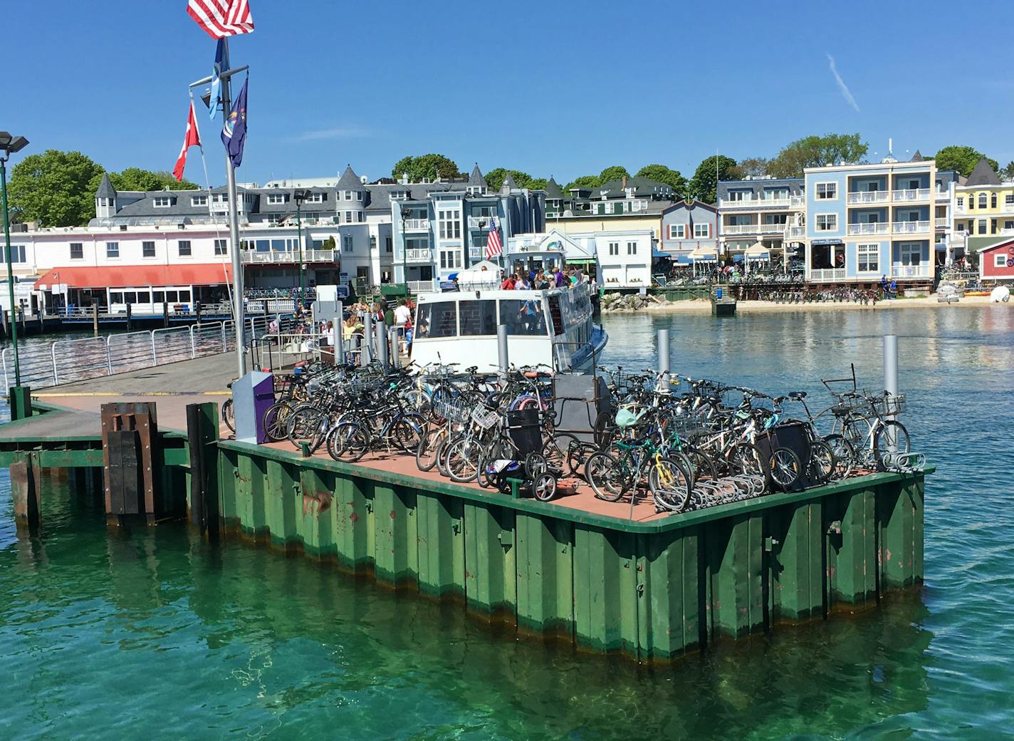 Bicycles are everywhere on Mackinac &#x2014; even on the ferry docks as you arrive.