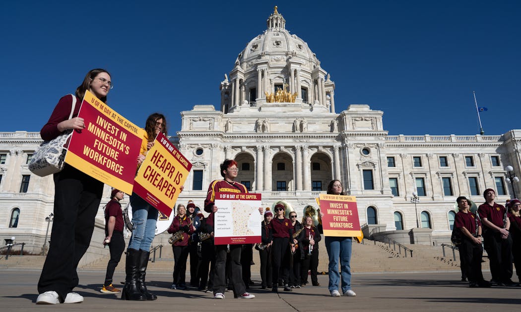 A rally was held at the State Capitol for University of Minnesota Day as officials from the U of M advocate for the University’s legislative priorities.