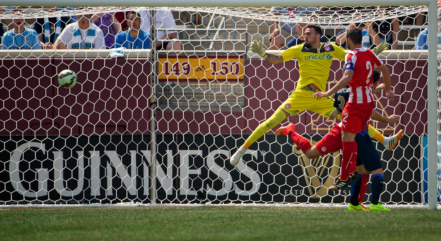 TCF Bank Stadium was host to 2014 soccer game between Manchester City and Olympiacos.