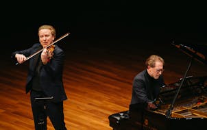 Violinist Daniel Hope and English pianist Simon Crawford-Phillips perform as part of the Schubert Club's International Artist Series in St. Paul.