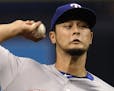 Texas Rangers starter Yu Darvish pitches against the Tampa Bay Rays during the first inning of a baseball game Friday, July 21, 2017, in St. Petersbur