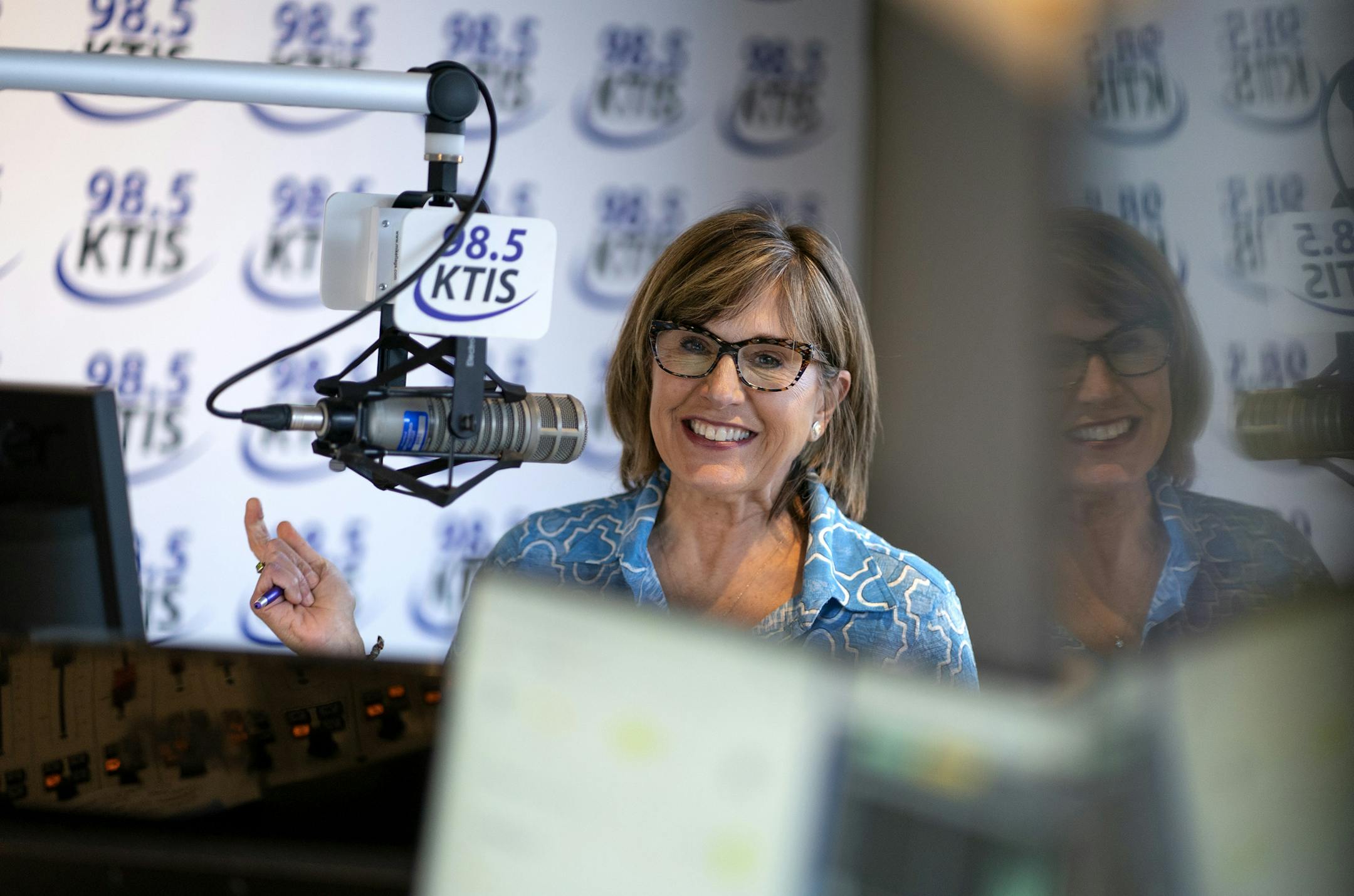 Marianne Milano at 98.5 KTIS read the weather report at the radio station on the Northwestern College campus.] Jerry Holt • Jerry.Holt@startribune.com The Rev. Billy Graham was president of Northwestern College when it launched an FM radio station in 1949 focused on Christian music and preaching. This experiment in Christian broadcasting, for years a platform for Graham, marked its 70th anniversary this year Thursday November 21, 2019 in Roseville, MN.