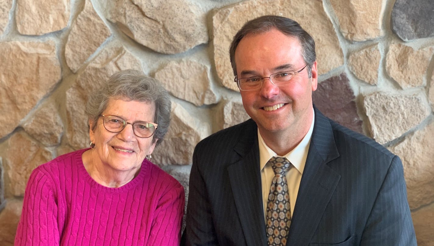 LaDonna Hoy, left, has retired as executive director of Interfaith Outreach after 40 years. Greg Hilding, right, became executive director this month. Photo Courtesy of Interfaith Outreach.