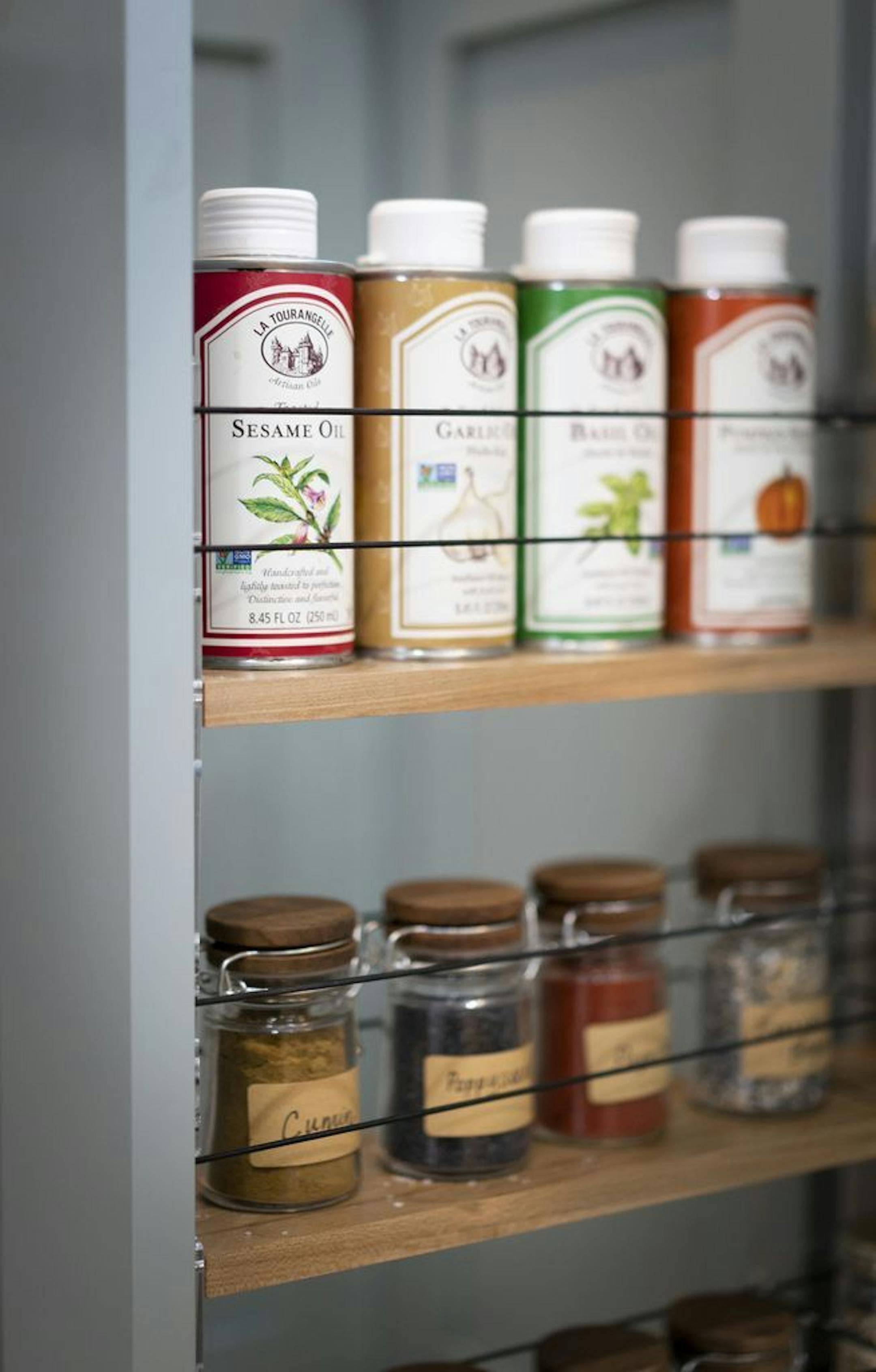 Cherney built their custom spice rack.