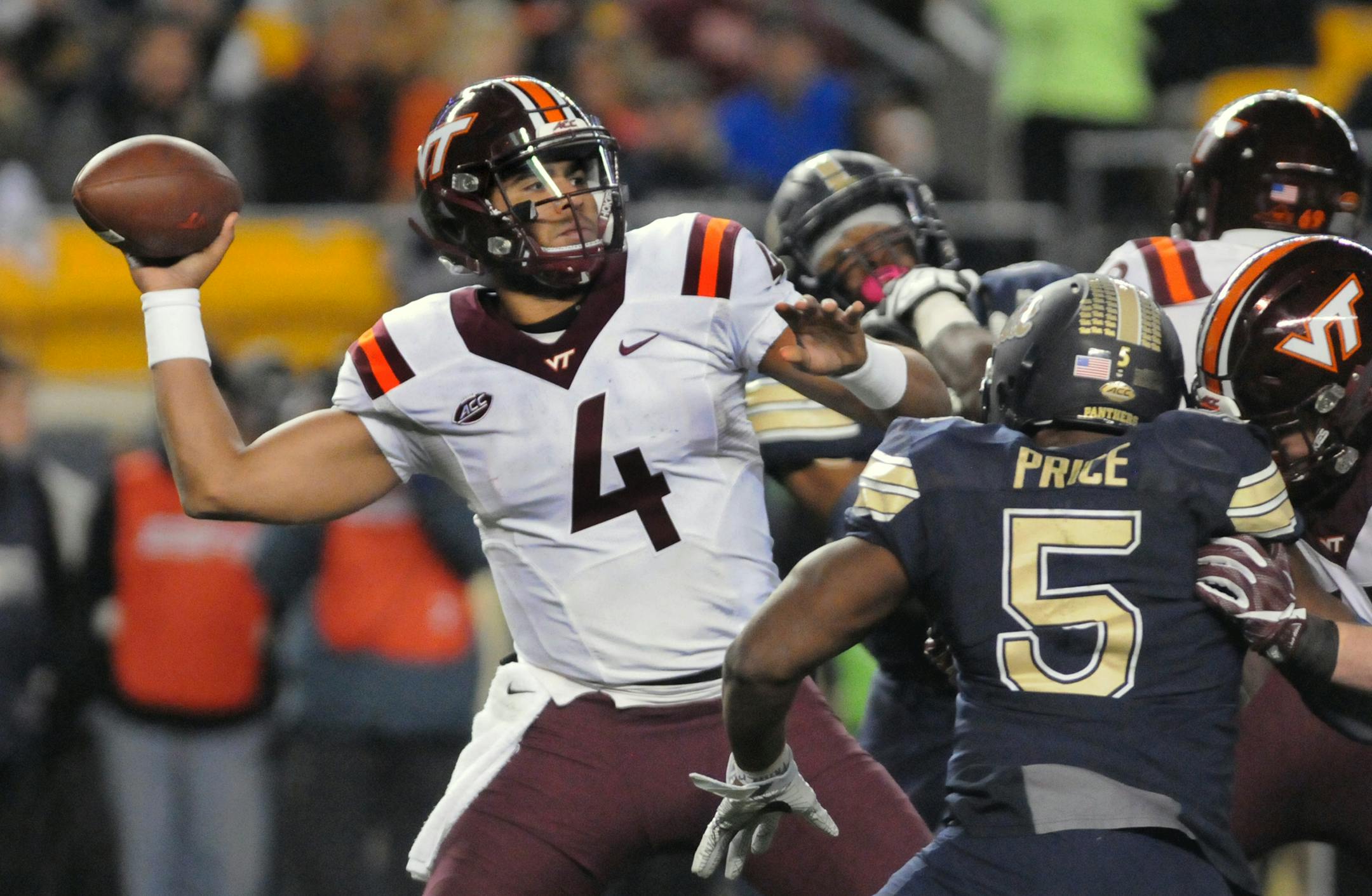 Virginia Tech quarterback Jerod Evans