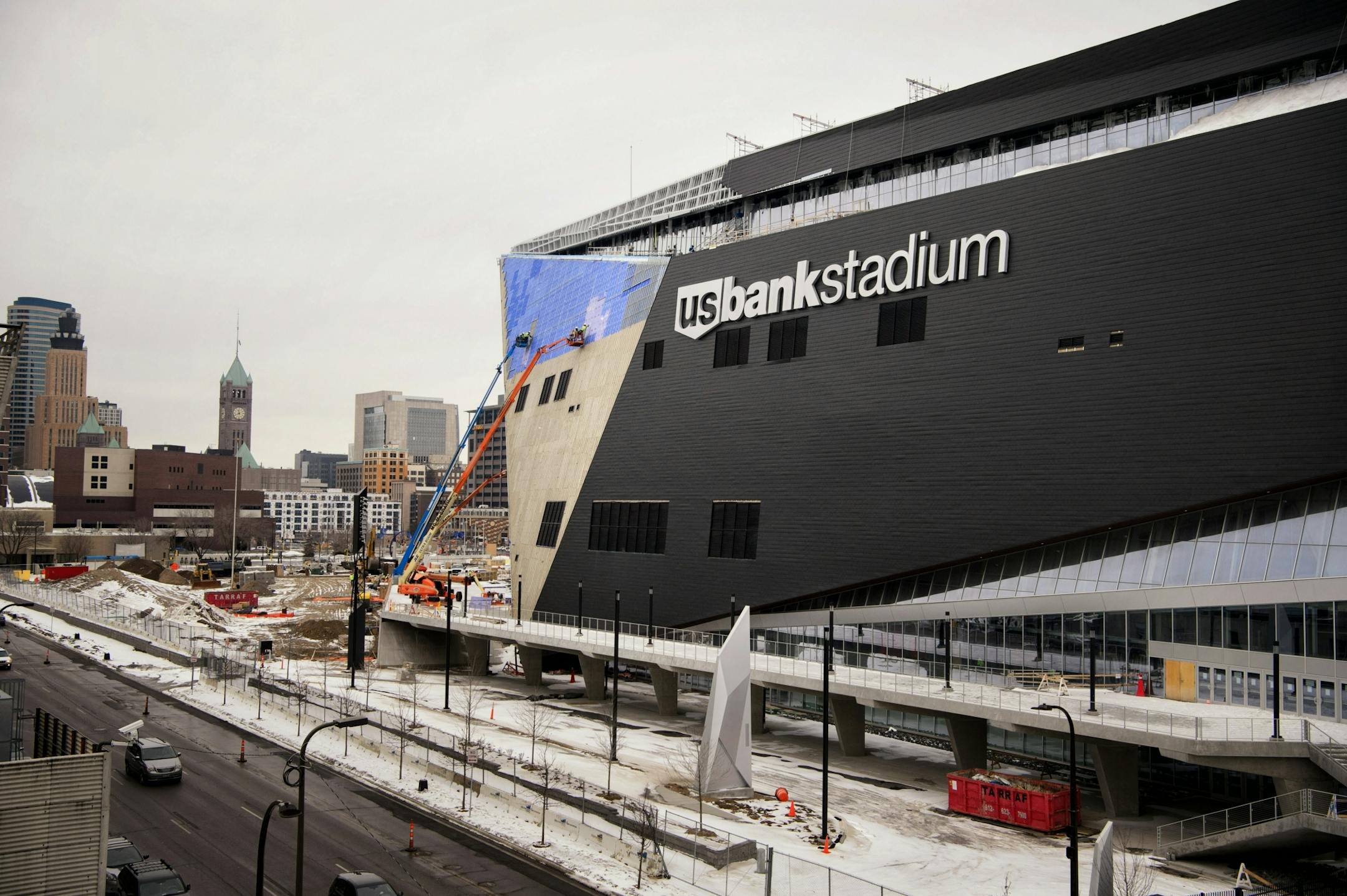 US Bank Stadium where the Minnesota Vikings will play in six months.