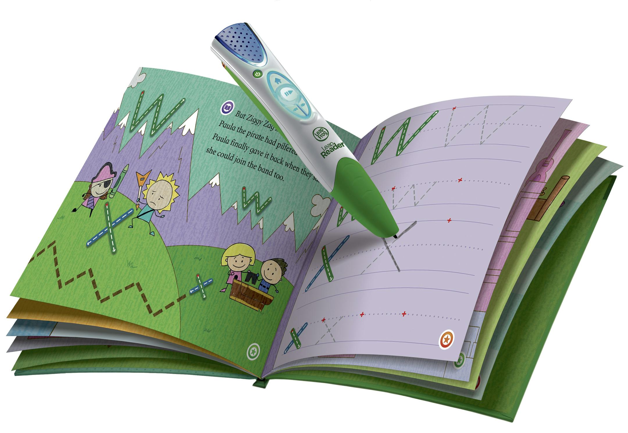 In an undated handout photo, the LeapReader starter kit from LeapFrog. The LeapReader, aimed at children ages 4 to 8, takes the lesson a bit further by instructing young learners to trace letters, encouraging them to then write their own and correcting them if the letters go astray. (Handout via The New York Times) -- NO SALES; FOR EDITORIAL USE ONLY WITH STORY SLUGGED CIR GEEK NOTES BY GREGORY SCHMIDT. ALL OTHER USE PROHIBITED. ORG XMIT: XNYT104