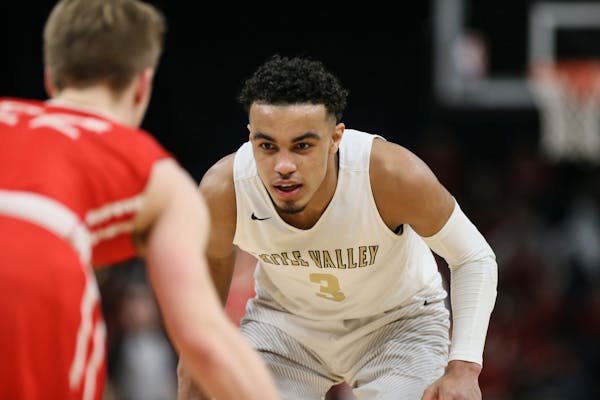 Apple Valley guard Tre Jones was named Minnesota's Mr. Basketball on Wednesday night at the Timberwolves' game with Atlanta at Target Center.