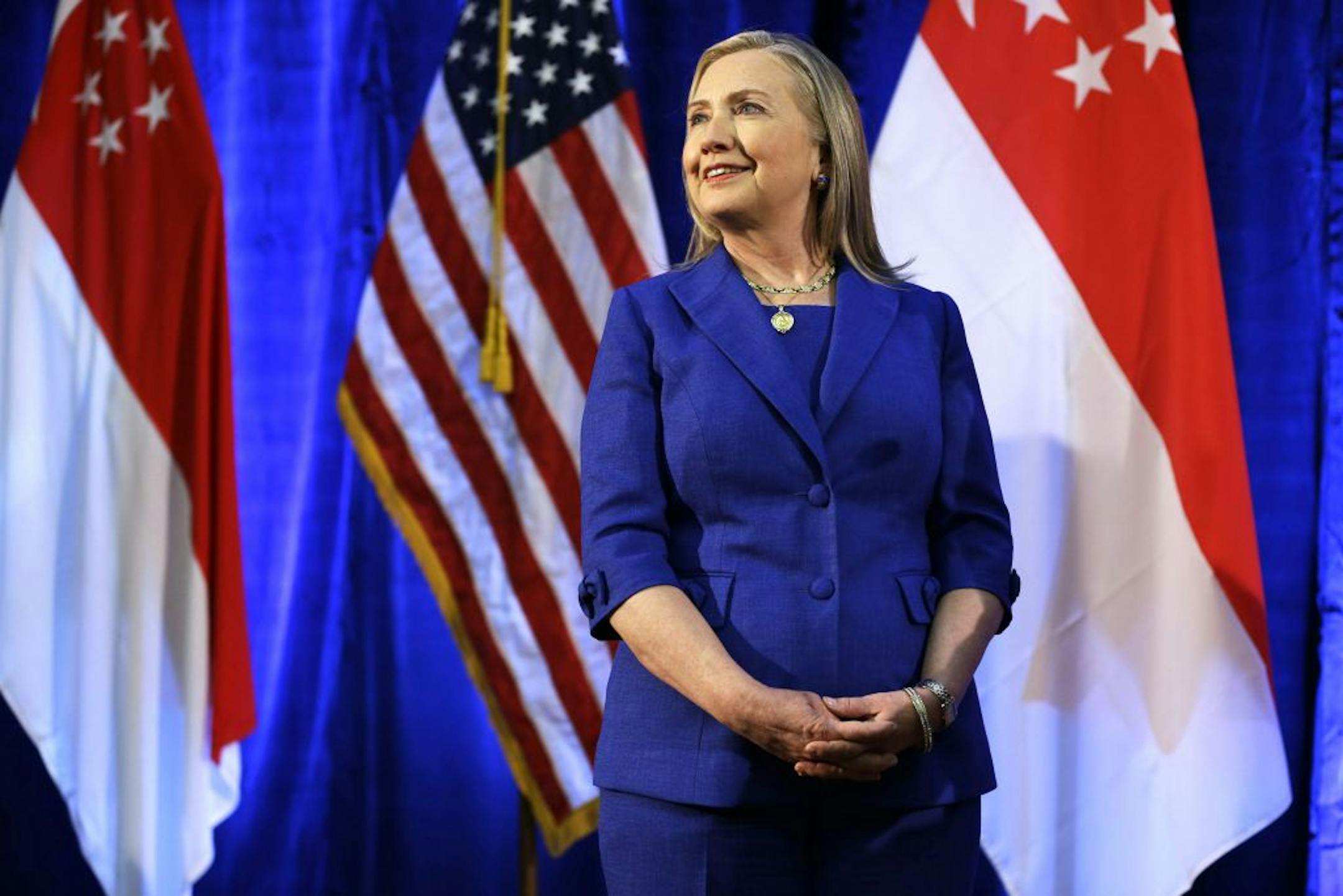 Hillary Clinton's most recent trips were to Southeast Asia with the president and then to the Middle East to help broker a cease-fire between Israel and Hamas.