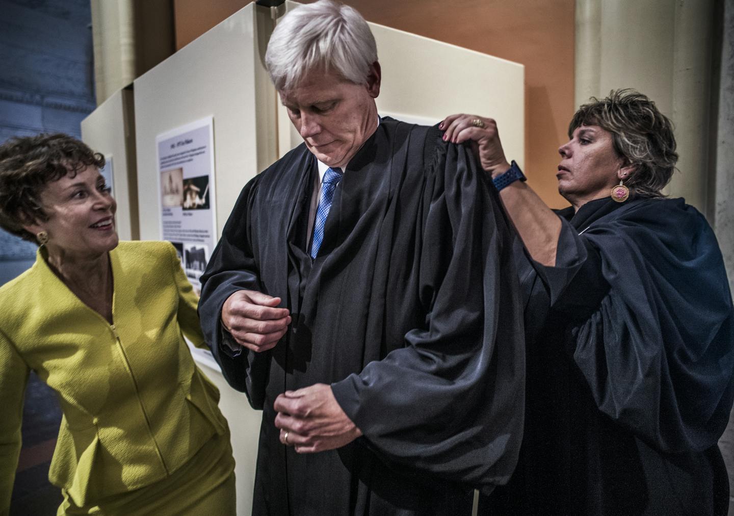 95th Associate Justice of the Minnesota Supreme Court Paul C. Thissen donned the robe that was missing right after he took the oath. Former Chief Justice Kathleen A. Blatz, left, and current Associate Justice Anne McKeig helped him with the fitting.] Gov. Mark Dayton will provide remarks at the Minnesota Supreme Court Public Investiture Ceremony for. Richard Tsong-Taatarii&#xef;rtsong-taatarii@startribune.com .