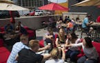Colleagues from Worrell made a toast on the patio at the Red Rabbit in Minneapolis, Minn., on Friday, June 16, 2017. ] RENEE JONES SCHNEIDER &#x2022; 