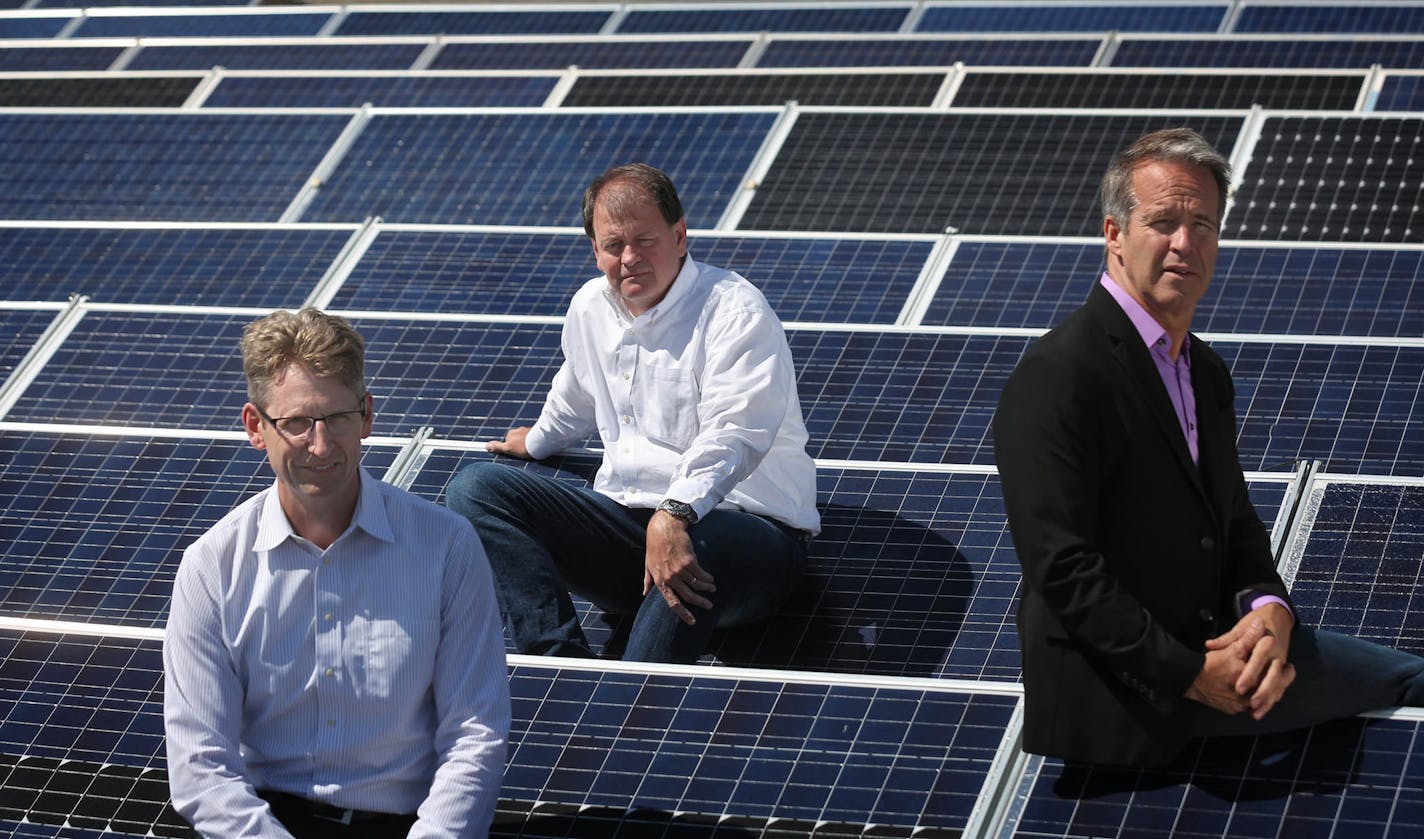 Jeff Hohn, CEO (left), Joel Cannon, founding CEO and chief strategy officer (middle) and Dallas Meyer, president and chief technology officer of Ten K Solar in Bloomington. ] JIM GEHRZ &#xef; james.gehrz@startribune.com / Minneapolis, MN / June 7, 2016 3:00 PM &#xf1; BACKGROUND INFORMATION: The head of 3M Company&#xed;s renewable energy division has signed on as CEO of Bloomington-based Ten K Solar, Ten K will announce on Tuesday. Minnesota&#xed;s largest solar manufacturer also plans to double