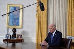 President Joe Biden paused before he addressed the nation from the Oval Office on July 24, 2024, about his decision to drop his Democratic presidentia