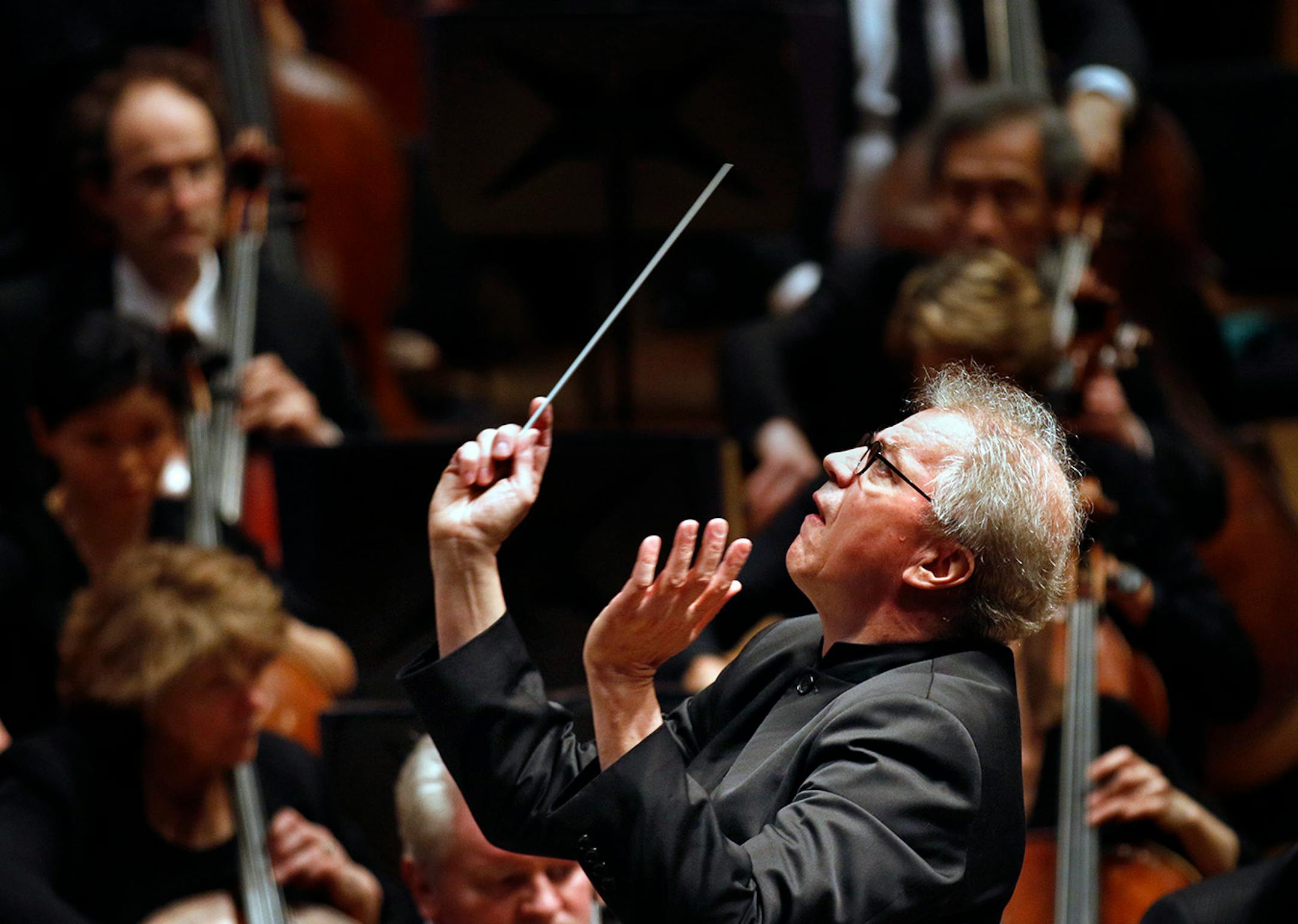 An 11 AM Minnesota Orchestra Coffee Concert featured Osmo Vanska conducting for first time in nearly 2 years inside Orchestra Hall, and his first time since the renovation and the settlement of the lockout. ] BRIAN PETERSON • brian.peterson@startribune.com Minneapolis, MN 3/27/2014