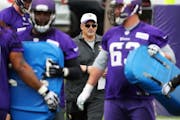 Vikings offensive line coach Tony Sparano died Sunday. The team has cancelled today's practice for his memorial service.