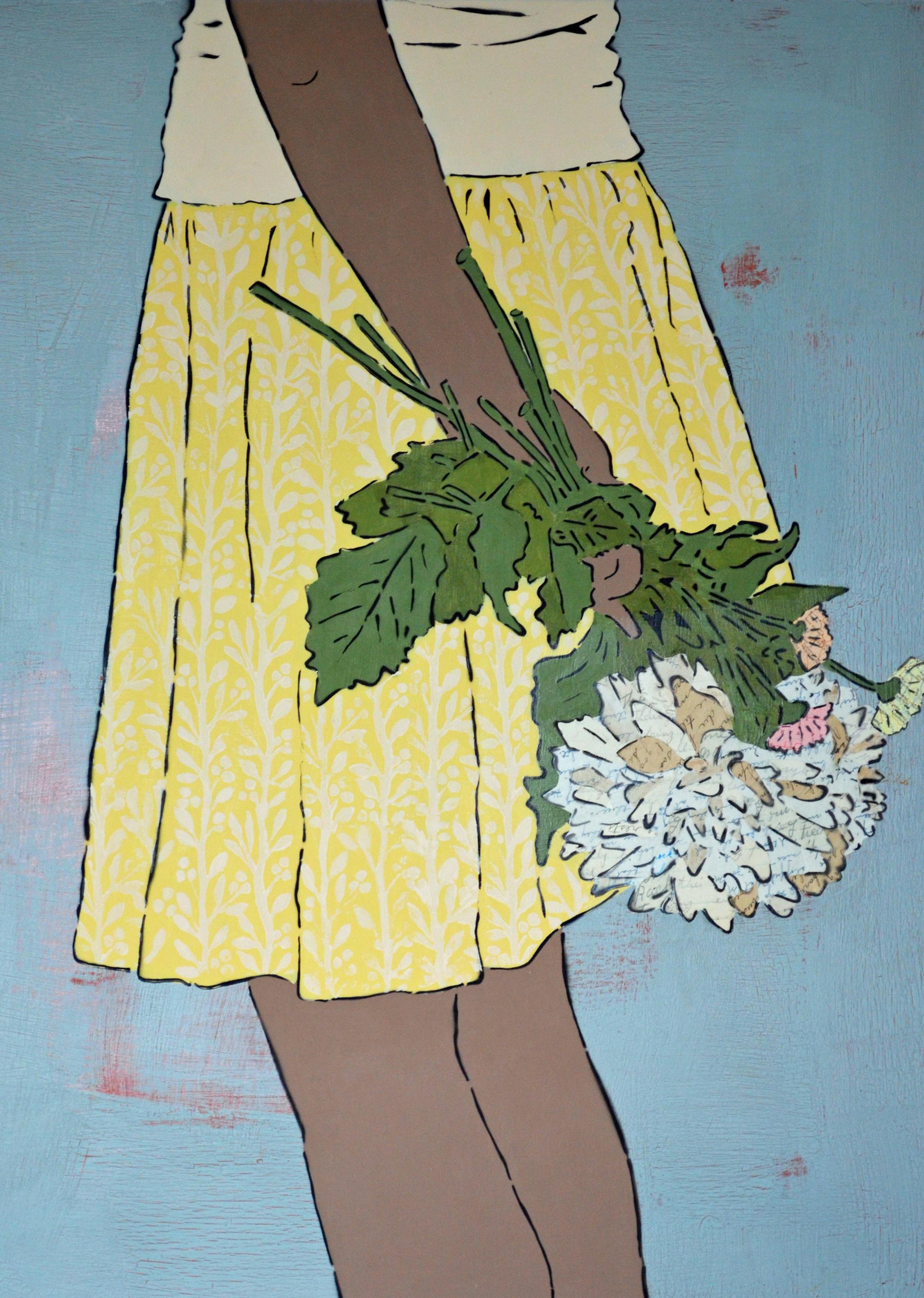 Amy Rice Garden Gifts Enamel, Acrylic, Antique Love Letters, Antique Maps on Claybord Panel 24&#x201a;&#xc4;&#xf9; x 30&#x201a;&#xc4;&#xf9; 2012 Provided by Soo Visual Arts Center
