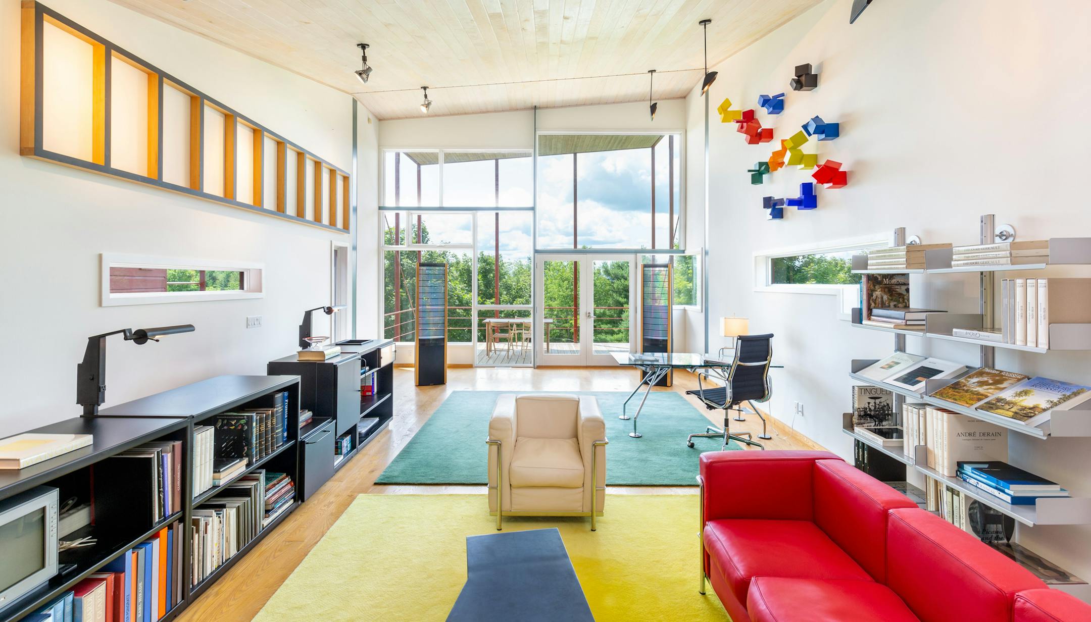The home's interior has a modern look.