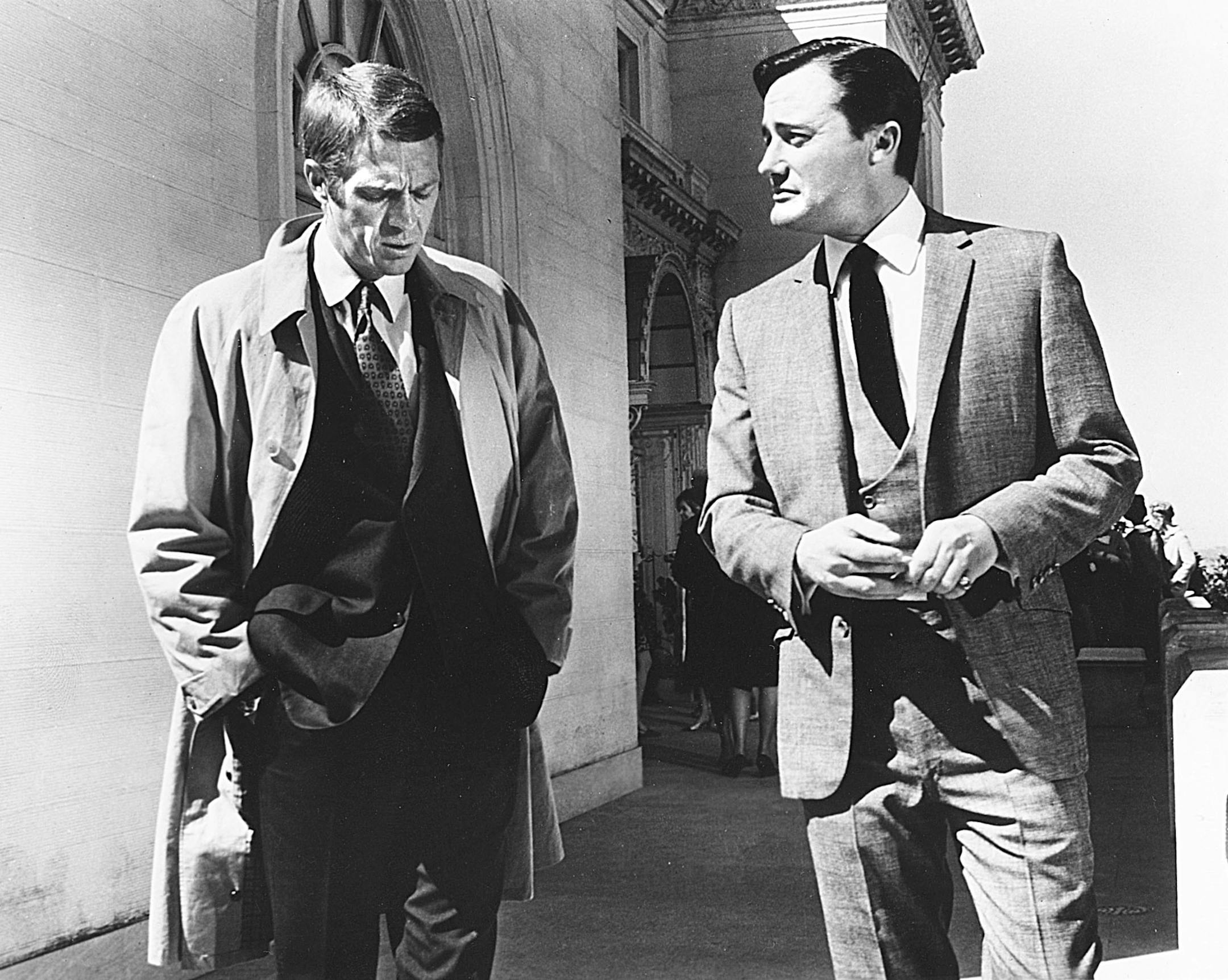 (left to right) Steve McQueen and Robert Vaughn star in the 1968 movie "Bullitt." File photo.