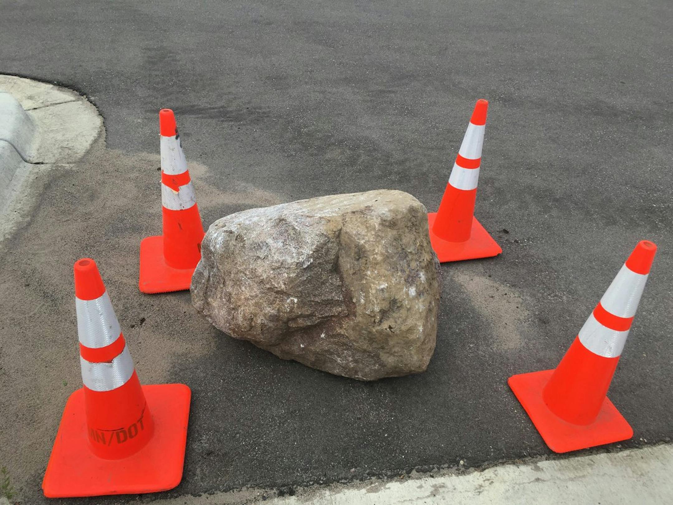 A boulder fell off a truck in Rosemount, killing a mother and daughter from Shoreview. Police are looking for the truck. MANDATORY CREDIT: KSTP-TV