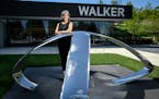Walker Art Center director Olga Viso was photographed next to Liz Larner's "X" sculpture Monday morning.