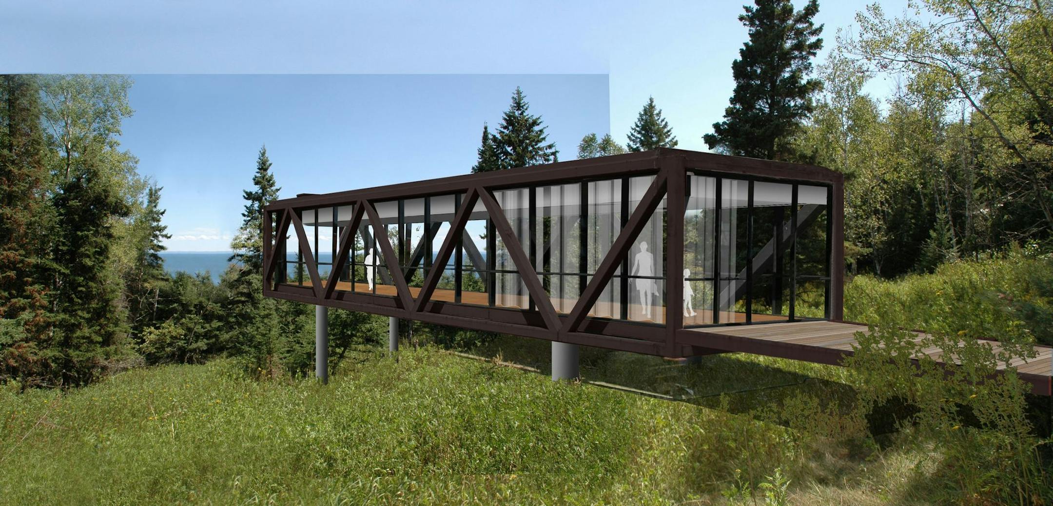 CityDeskStudio Rendering of skyway as Lake Superior retreat
