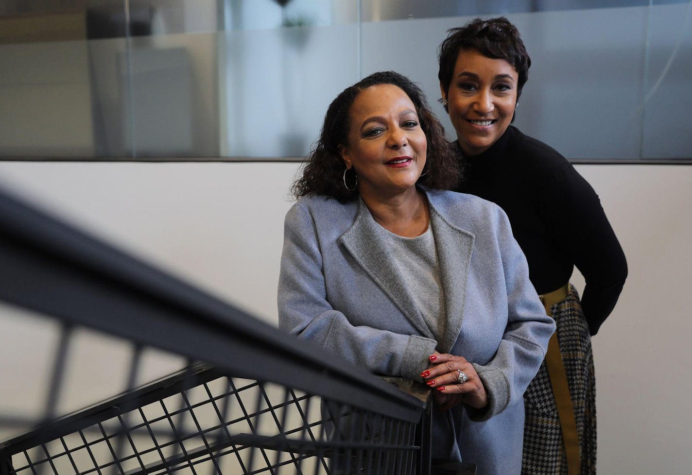 Cheryl Mayberry McKissack, left, and Desiree Rogers are the new chiefs of Fashion Fair Cosmetics, a legacy makeup brand geared toward women of color, at Merchandise Mart Plaza, Friday, Jan. 17, 2020. (Abel Uribe/Chicago Tribune/TNS) ORG XMIT: 1547491