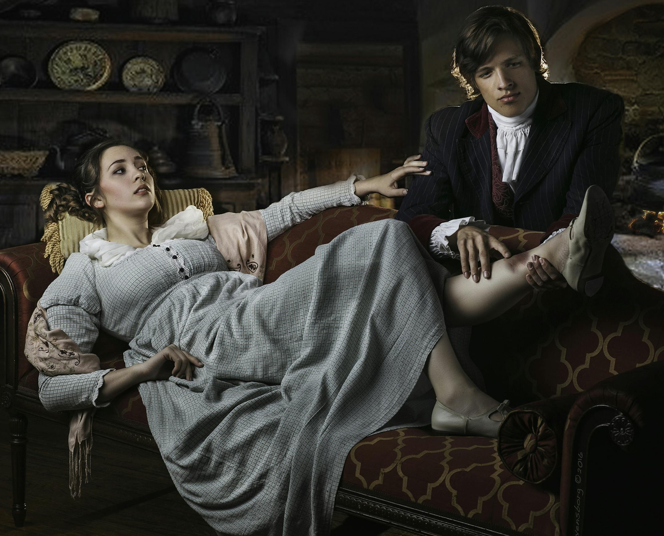photo by Ron Ravensborg Jane Burkitt and Alec Leonard in "Sense and Sensibility" at Theatre in the Round in Minneapolis.